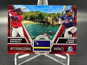 2024 Bowman Chrome RAFAELA ALBIES INTERNATIONAL IMPACT REFRACTOR /150 #II-7 - Picture 1 of 2