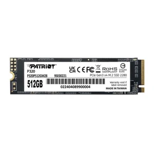 Patriot P320 512GB SSD 2280 M.2 PCIe Gen3 x4 NVMe 1.3 Internal SSD For PC/Laptop - Afbeelding 1 van 4