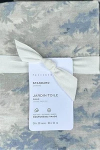 2 POTTERY BARN Jardin Toile Shams STANDARD Size sham Potterybarn brand NEW blue - Picture 1 of 3