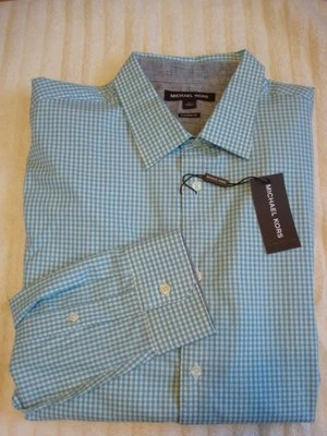 CAMISA DE HOMBRE MICHAEL KORS ABOTONADA MANGA LARGA X-GRANDE ~NUEVA CON ETIQUETAS~ Foto 1 de 4