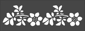 1- 3x8 inch Custom Cut Stencil, (PE-84) Flower Border - Picture 1 of 1