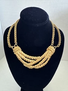Vintage Diane Von Furstenberg Gold-Tone Necklace - Picture 1 of 10