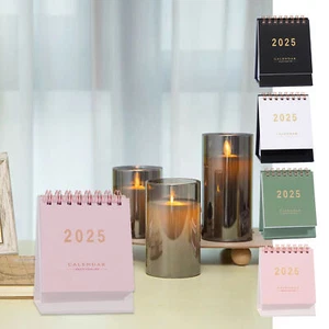 Small Calendar for Desk 2025 Standing Calendar Work Calendar Coiled cozy - Picture 1 of 8