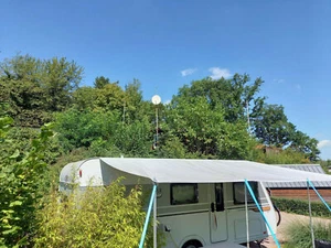 Camping/ Wohnwagen/ Markise Vordach Vorzelt Sonnensegel mit Keder aus LKW PLANE  - Bild 1 von 6