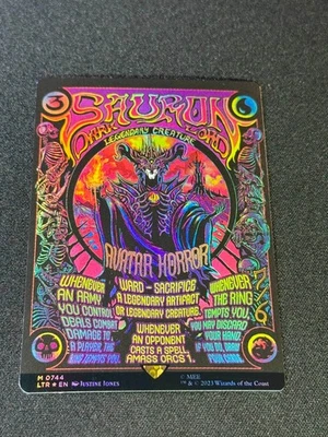 Sauron, the Dark Lord (Borderless Poster) Foil MTG LTR Card #744 Unplayed NM - Image 1 of 4