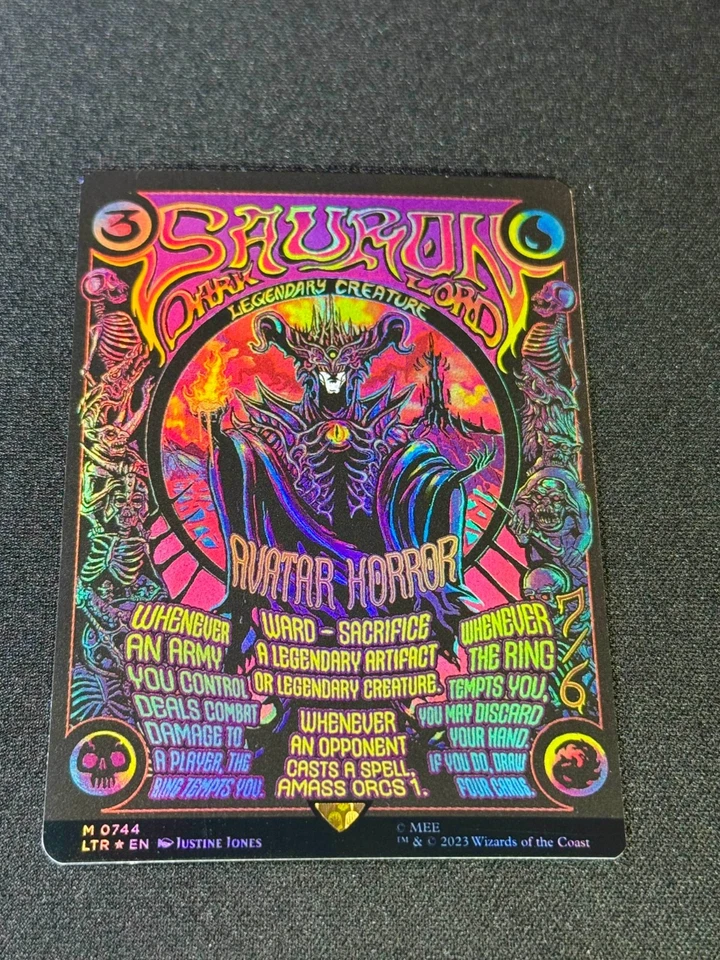 Sauron, the Dark Lord (Borderless Poster) Foil MTG LTR Card #744 Unplayed NM - Image 1 of 4