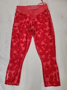 Nike Dri-Fit Leggings  Size Small Women's Fitted Capri Red  - Picture 1 of 22