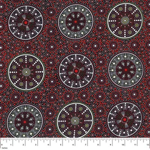 Tela Wildflower After Rain Red 44" de M&S Textiles, WARR, algodón - Imagen 1 de 1
