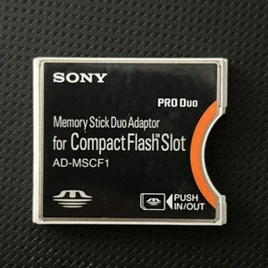 Sony AD-MSCF1 Memory Stick Duo Adapter for Compact Flash Slot - Picture 1 of 3