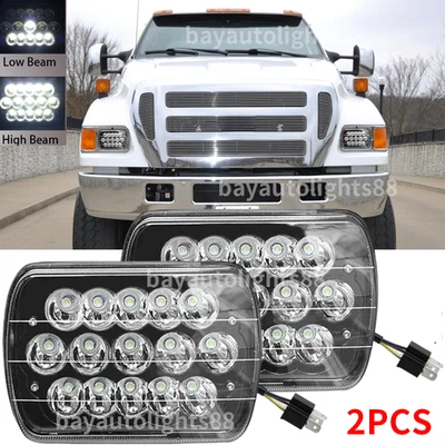 Faros proyectores LED de haz alto bajo aptos para Ford F650 F750 F-250 L9000 7x6" Foto 1 de 4