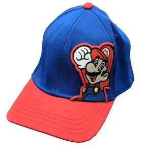 Nintendo Super Mario Bros Related Hat Cap Unisex Baseball Blue Red 2010 A-Flex - Picture 1 of 10