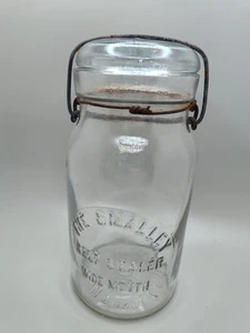 Antikes The Smalley Selbstversiegelndes Obstglas mit großer Öffnung ein Quart 1920er Jahre - Bild 1 von 12