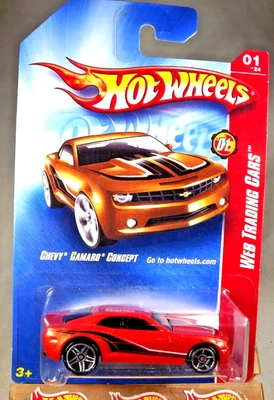 Hot Wheels 2008 error #77 Web Trading Cars Chevy Camaro Concept naranja Pr5-OH5Sp Foto 1 de 4