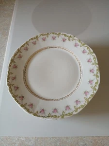 Set of 6 Beautiful 8" Salad / Dessert Plates Pink Roses Border, Bavaria - Picture 1 of 8