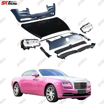 Kits de carrocería de capó de parachoques delantero PP sin pintar para Rolls-Royce Wraith 14-16 Foto 1 de 4