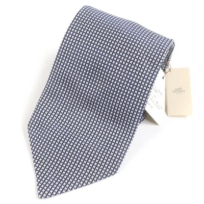 item HERMES 758738T silk 100 block check pattern regular tie necktie bronze mar - Image 1 of 4