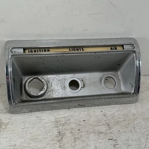 Used OEM Ford FET-11621-CW Ignition Lights Air Control Panel Bezel 1958 Fairlane - Bild 1 von 11