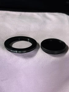 Bundle: Bower Black 37mm to 49mm Step-Up Ring And 37mm Black Filter - Picture 1 of 5