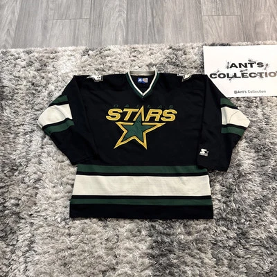 Camiseta Vintage Dallas Stars CCM Masculina Tamanho XL 90’s Hóquei NHL Preta e Verde LEIA - Imagem 1 de 4