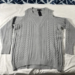 Suéter gris sin hombros Lane Bryant para mujer nuevo con etiquetas talla 18/20 - Imagen 1 de 11