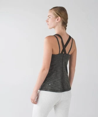 Camiseta sin mangas Lululemon Run For Gold talla 4 en verde jaspeado Gator/camuflaje profundo Foto 1 de 4