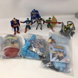 Burger King McDonalds DC Marvel Super Heroes Action Figures Lot Superman Batman - Picture 1 of 7