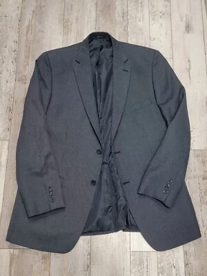 Blazer 44L Para Hombre Habitación Club Azul Oscuro Patrón Micro-Tejido Abrigo Deportivo 2 Botones Foto 1 de 4