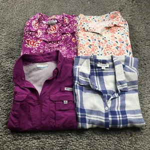 Lot of 4 Columbia, Haymaker & Beach Lunch Lounge Womens Tops Size M Short Sleeve - Picture 1 of 22