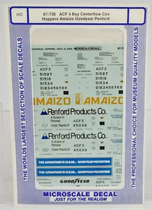 MICROSCALE HO SCALE 87-730 AMAIZO, GOODYEAR, PENFORD ACF HOPPER DECAL - Picture 1 of 1