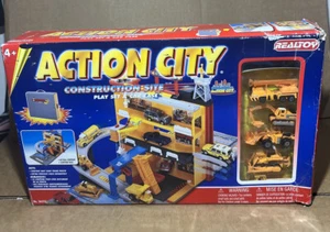 REALTOY Action City Toy Construction Site Play Set & Car Case New Open Box - Picture 1 of 10