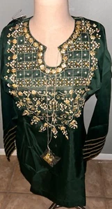 Indian Women Dress Suit - 3 Piece Set Size medium kurta Pakistan dress suit - Picture 1 of 8