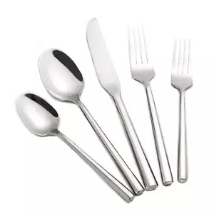 Hand Forged Stainless Steel Flatware Set Silverware Set Cutlery Set Hexagon H... - Picture 1 of 5