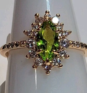 Bomb Party Ring “Never Stop Shining” RBP#6355 SIZE 9 PERIDOT *NEW* - Picture 1 of 12