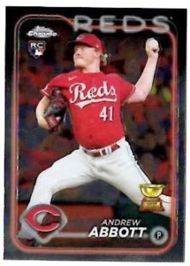 Andrew Abbott Rot ~ 2024 Topps Chrom ROOKIE ~ KOSTENLOSER VERSAND - Bild 1 von 1