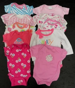  CLOTHING LOT - Body suits-10pcs.- GIRLS (0-3MO) - Picture 1 of 4