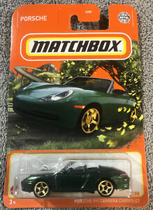 matchbox porsche 911 carrera cabriolet, green