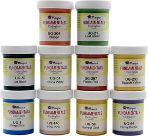 Ceramic Underglaze Paint Set 10 Colors 2oz Jars Free Painting Guide Assorted - Picture 1 of 3