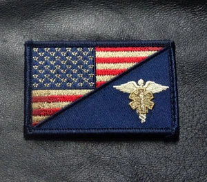 MEDIC EMT EMS USA FLAG SUBDUED TACTICAL COMBAT HOOK PATCH - Picture 1 of 1