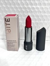 NIB New BITE Beauty POWER MOVE Soft Matte Lipstick HOT TOMATO Full Size 0.14 oz