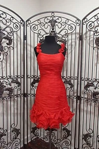 BD46 BG HAUTE 28026 RED SZ 4 $168 #61 PROM HOMECOMING FORMAL GOWN DRESS NWT - Picture 1 of 12