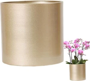 Metal Gold Planter,Waterproof & Rustproof, Non-Slip Decorative Gold Vase - Picture 1 of 11