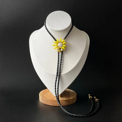 Collar de boda occidental esmalte por goteo amarillo margarita abeja bolo corbata mujer Foto 1 de 4