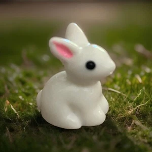 Casa de Muñecas Miniatura Conejo Conejo Porcelana Juguete Estatuilla Medias Relleno Regalo - Imagen 1 de 5