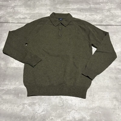 J.Crew Sweater Men's Small Green Pullover Collared Polyamide/Wool Blend - Image 1 of 4