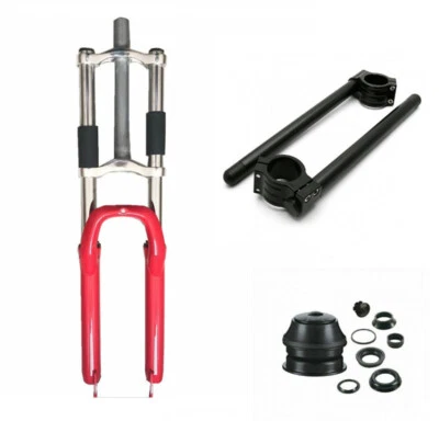 26" Bicycle Triple Tree Suspension Fork & 1-1/8" Threadless Headset & Handlebar - Image 1 of 4