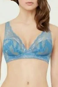 Soutien-gorge 85C (70C eu) triangle coques Lou Merveilleuse Envolée Bleu - Picture 1 of 5