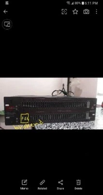 Peavey 2 Channel 32 Band Graphic Equalizer Q231FX. Work's Good. Broken 3 Bottons - Image 1 of 4