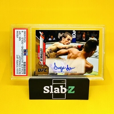 2020 UFC Topps SEAN O'MALLEY GOLD AUTO /25, PSA 8 NM-MT, POP 1, NONE HIGHER! - Image 1 of 4