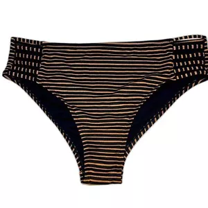 Bikini metallico Xhiliration vita alta Cheeky Jr Plus 20 W-22 W fondo NUOVO - Foto 1 di 12