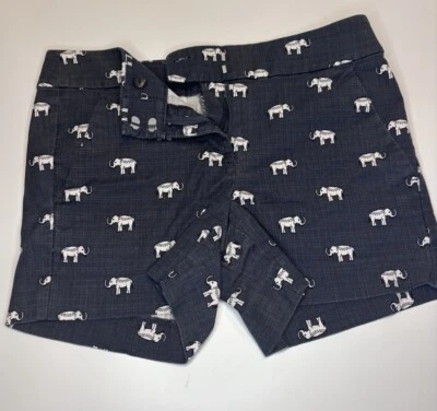 🐘PANTALONES CORTOS CHINOS ANN TAYLOR LOFT MUJER ELEFANTE AZUL RIVIERA TALLA 0 Foto 1 de 4